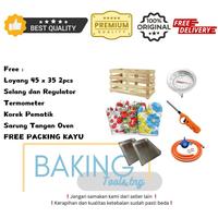 Gambar OVEN GAS STAINLESS 60cm 1 PINTU 60x40x50cm TEBAL + Loyang 2 dan Termometer dari Oven Electric Shoop undefined 2 Tokopedia