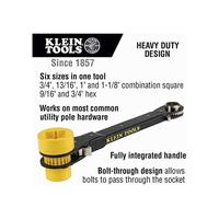 Gambar Bigsale Klein Tools Kt155Hd HeavyDuty 6In1 LinemanS Ratcheting Wrench With Bolt Through Design And Bright Yellow Socket dari Grinada Store undefined 2 Tokopedia