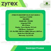Gambar PC DESKTOP ZYREX DISCOVERY DS-01 2227-8S2H1-3 Intel Core i7-12700 8GB DDR4 256GB SSD 1TB HDD WINDOWS 11 HOME FREE MONITOR + KEYBOARD + MOUSE dari LaptopToYou undefined 4 Tokopedia