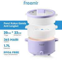 Gambar freemir Panci Listrik Elektrik 20/24 Cm dengan Pengukus Anti Lengket Tutup Kaca - 24cm dari freemir Jabodetabek undefined 2 Tokopedia