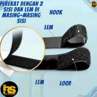 Gambar Velcro Perekat Pelkro Tape Lakban Double Tape Hook Andhesive Perekat Praktis Murah Serbaguna magic- Hitam 5cm×100cm dari Refanshoap undefined 2 Tokopedia