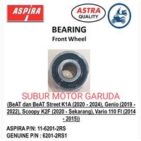 Gambar LAHER SET 6201 2RS SKF ASPIRA RODA DEPAN SUPRA X 125 VARIO BEAT SCOOPY SPACY BLADE REVO ABSOLUTE FIT GENIO MERK ASPIRA KUALITAS ORISINIL BEARING BALL ASTRA OTOPARTS dari suburgarudamotor undefined 2 Tokopedia