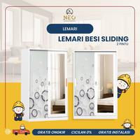 Gambar NEO - LEMARI PAKAIAN BESI SLIDING 120CM 200 x 120 x 50cm 150CM JUMBO 200 x 150 x 50cm 2 PINTU MINIMALIS PONTIANAK - GOLD MARBLE 120 dari NEO FURNITURE PONTIANAK undefined 1 Tokopedia