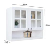 Gambar Full Kayu - Kitchen Set Atas Rak Dapur Modern Minimalis Nebraska Kaca - 2 Pintu Kaca B dari Toko Upalazo undefined 4 Tokopedia