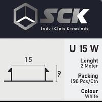 Gambar Tali Air / U Channel / Groove Joint SCK U15 W UPVC PVC dari SCK Cornerbead Alam Sutera undefined 1 Tokopedia