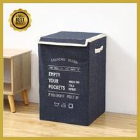 Gambar laundry bag keranjang cucian baju kotor kotak persegi dengan tutup best produk - Abu-abu dari Desma Official Store undefined 4 Tokopedia