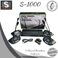 Gambar Synco Proaudio S1000 4-Channel Microphone Conference Original Mic Podium Meja Synco S-1000 dari Cveri Accessories undefined 1 Tokopedia