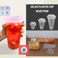 Gambar Gelas Injection/ Thinwall Cup Bening Transparan + tutup / Cup Injection Merk VICTORY 12oz(380ml), 14oz (400ml), 16oz (500ml) (1slop isi 25pcs) - Kota Manado - 12oz+tutup dari Hero Plastik undefined 1 Tokopedia