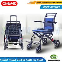 Gambar Kursi Roda Traveling ONEMED FS 800L Aluminium / FS800L + Pole Traveling Mudah Di Lipat & Ringan Original Terbaik Murah dari Luxe Lane Store undefined 2 Tokopedia