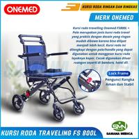 Gambar Kursi Roda Traveling ONEMED FS 800L Aluminium / FS800L + Pole Traveling Mudah Di Lipat & Ringan Original Terbaik Murah dari Luxe Lane Store undefined 3 Tokopedia