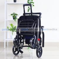 Gambar Kursi Roda Travel Onemed FS 800L / FS800L + Pole Traveling Wheelchair Mudah dilipat Ringan Original Terbaik Murah - GEA Navy dari Luxe Lane Store undefined 5 Tokopedia