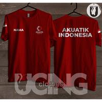 Gambar Kaos Baju Akuatik Indonesia Gratis Nama Kamu Kaos Distro - Hitam, S dari Ucing Clothes undefined 5 Tokopedia