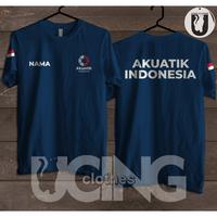 Gambar Kaos Baju Akuatik Indonesia Gratis Nama Kamu Kaos Distro - Hitam, S dari Ucing Clothes undefined 4 Tokopedia