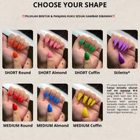 Gambar Black Cat Core Press On Nails Premium Handmade | Kuku Palsu isi 10pcs Custom Set Lengkap Siap Pakai | Reuseable Fake Nails | Professional Handpainted False Nails by WONDERLAND | Dengan Application Kit dan Lem Super Glue Jelly Tape Aceton Alcohol Wipe - XS-a, MEDIUM Almond dari Stuffies_shop undefined 5 Tokopedia