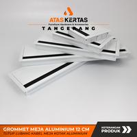 Gambar grommet meja kotak 12 cm - gromet tutup lubang kabel meja kotak aluminium putih - 12 x 12 cm dari ATAS KERTAS TANGERANG undefined 5 Tokopedia