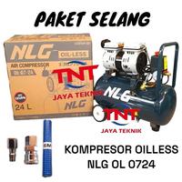 Gambar KOMPRESOR ANGIN OIL LESS 3/4HP / KOMPRESOR IZUMI OL 07-24 OILLESS -Click Heaven - PAKET LENGKAP  dari Click Heaven undefined 5 Tokopedia