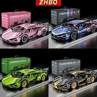 Gambar harga spesial ZHBO Mainan Lego mobil Bricks Edukasi Block 1314Pcs besar Lamborghini Model Susun Mainan Anak Laki-laki BERKUALITAS - Bugatti Pink dari jummi&#39;olshop undefined 1 Tokopedia