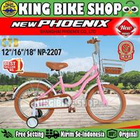 Gambar Sepeda Anak Perempuan NEW PHOENIX NP-2207 City Bike Ukuran 18 Inch Keranjang Usia 6-8 Tahun - Pink, 12 dari King Bike Shop undefined 1 Tokopedia