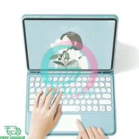 Gambar Matepad SE 11 Inch Huawei Keyboard + Case 2024 Leather Flipcase Cover Tablet Wireless Nirkabel Bluetooth Rechargeable Standing Bookcover Kulit Anti Air Hitam Black Biru Stand Kabel Wireless Standing Softcase TG Tempered Glass Bening Huawei Pad SE 11 - Misty Blue dari raysatoko undefined 3 Tokopedia