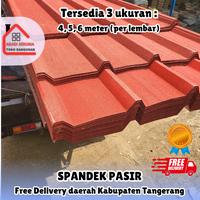 Gambar READY STOCK SPANDEK PASIR / SPANDECK PASIR MERAH HARGA PER LEMBAR KUALITAS PREMIUM ATAP RUMAH GENTENG FREE ONGKIR - 4 meter dari abadibangunan undefined 3 Tokopedia
