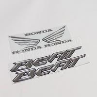 Gambar Stiker Timbul Sayap HONDA Medium Size dan BEAT Warna SILVER Paket 2set dari cahayasukses99 undefined 2 Tokopedia