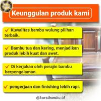 Gambar New KURSI BAMBU PANJANG SANDARAN 4 LINCAK BAMBU HITAM KURSI TERAS dari RzmProduction undefined 3 Tokopedia