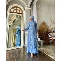 Gambar Realpict Purnama Dressbr - Gamis Mewah - Dress Kondangan - Baju Seragam Pesta Pernikahan - Gamis Pesta Brukat - Gamis Outer Premium - - Gamis Brukat Modern - Dres Outer Lepas Termurah Ready Terbaik - Maroon, M dari Canizares undefined 4 Tokopedia