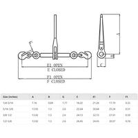 Gambar Ratchet Load Binder 5/16"-3/8" (3 Ton without Hook) / Pengikat Rantai Beban dari Hydromarket Indonesia undefined 4 Tokopedia