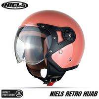 Gambar Buruan - Helm Bogo Retro Hijab Desa Kaca Pilot SNI Motorcycle Grey Glossy BERKUALITAS - Grey Glossy, M dari marga&#39;jaya undefined 5 Tokopedia