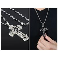 Gambar Kalung Stainless Steel Pria Kalung Rantai Motif Singa Salib Trendy Kalung Plus Liontin III - K051 dari Lovelystore99 undefined 5 Tokopedia