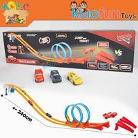 Gambar Track Racing Cars McQueen Mainan Anak Mobil Balap Seluncuran 3 Jalur Launcher Lintasan Hotwheels - 1 Jalur 3 Loop dari Cecemu Store undefined 2 Tokopedia