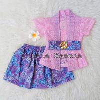Gambar SET KEBAYA ANAK KARTINI TANGAN PENDEK BABY PINK - BLUE SKY LK032 dari ADE JULIANZ undefined 3 Tokopedia