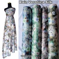 Gambar Kain Veronica Silk Motif Bunga Lebar 150cm Kain Meteran - D, Tambah 50cm dari toko kain iona undefined 1 Tokopedia