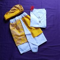 Gambar set setelan kamen saput udeng baju safari anak laki-laki/busana adat bali ke pura anak dan dewasa - 6-7 tahun, kamen udeng dari ADE JULIANZ undefined 4 Tokopedia