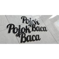 Gambar Dekorasi Hiasan Dinding Aesthetic Tulisan POJOK BACA Ukir CNC (AFIRMASI JENDELA DUNIA) dari CARD STUR undefined 5 Tokopedia