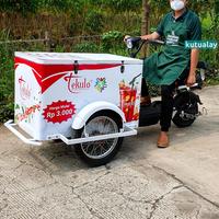 Gambar Custom Gerobak Jualan Keliling Sepeda Listrik Bahan Plat Tebal untuk Makanan Minuman Es Starling Kopi Keliling - Sepeda Gowes dari kutualaygarage undefined 3 Tokopedia
