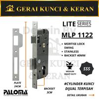 Gambar Paloma Body Slot Kunci MLP 1122 LITE Swing 40MM Stainless Mortise Lock dari Gerai Kunci dan Keran undefined 1 Tokopedia