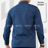 Gambar PDL Baju Kemeja Seragam Kerja Pakaian Dinas Lapangan Navy Bordir. - Navy, XXL dari Konveksi Jakarta Official undefined 3 Tokopedia