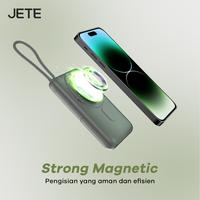 Gambar 【Sertifikat CCC】JETE A15 Powerbank Wireless Magnetic Magsafe 10000mAh 22.5W Fast Charging Built in Kabel Type C Power Bank Android iPhone - Silver dari Doran Gadget Official undefined 3 Tokopedia