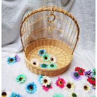 Gambar Hantaran rotan Ayunan Bulat rotan Sangkar rotan keranjang hantaran seserahan pernikahan mahar by gallerybasket - Pink dari GALLERYBASKET undefined 2 Tokopedia