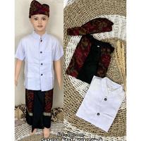 Gambar set setelan kamen saput udeng baju safari anak laki-laki/busana adat bali ke pura anak dan dewasa - 6-7 tahun, kamen udeng dari galery111 undefined 2 Tokopedia