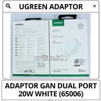 Gambar UGREEN Charger Adapter iPhone Dual Port GaN Series USB C + USB A 20W 65006 Fast Charging dari ORILINE.ID undefined 4 Tokopedia