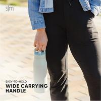 Gambar SIMPLE MODERN Water Bottle with Straw lid 34 oz (1005 ml) | Insulated Stainless Steel Thermos | Reusable Travel Water Bottles for Gym & Sports | Leak Proof & BPA Free - Midnight Black dari Maree Kondo undefined 5 Tokopedia
