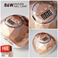 Gambar 86W LED chrome nail lamp. Lampu kutek gel. Alat pengering kutek gel - Ungu dari nail hollic undefined 1 Tokopedia