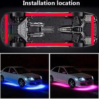 Gambar ready Lampu Kolong Mobil LED Strip RGB Body 90/120 cm 4PCS with Bluetooth - Remote dari terjangkauid undefined 5 Tokopedia