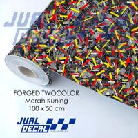 Gambar PROMO STIKER SKOTLET CARBON FORGED FIBER DUAL TONE 100 X 50 CM LIST KARBON WRAPING BODY MOTOR DAN MOBIL VIRAL GLOSSY TIDAK LUNTUR HARGA MURAH - MERAH KUNING dari Lapak_Barokah1 undefined 5 Tokopedia