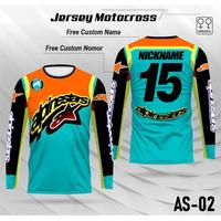 Gambar jersey trail enduro motocross baju trabas grasstrack sepeda downhill free custom nama dan nomor - Biru, ANAK SIZE 3 dari BK KAOS JAYA undefined 3 Tokopedia