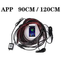 Gambar ready Lampu Kolong Mobil LED Strip RGB Body 90/120 cm 4PCS with Bluetooth - Remote dari terjangkauid undefined 1 Tokopedia