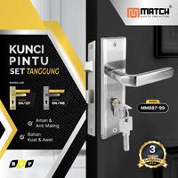 Gambar Kunci Pintu Rumah / Kamar Minimalis Modern Tanggung 20cm Komp Keys System Silinder Kunci Kuningan Fullset MM99 MATCH | Handle Kunci Rumah Tanggung | Hendel Kunci Pintu Rumah - BN dari BUMI PUTERA PERKASA undefined 4 Tokopedia