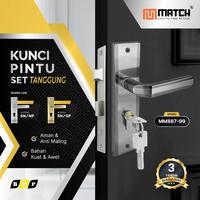 Gambar Kunci Pintu Rumah / Kamar Minimalis Modern Tanggung 20cm Komp Keys System Silinder Kunci Kuningan Fullset MM99 MATCH | Handle Kunci Rumah Tanggung | Hendel Kunci Pintu Rumah - BN dari BUMI PUTERA PERKASA undefined 1 Tokopedia